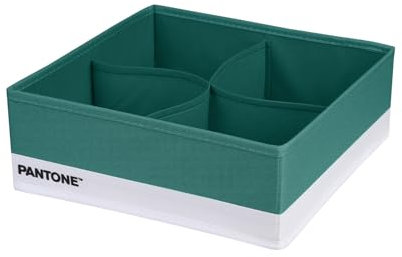 PANTONE Organizer Armadio e Cassetti Salvaspazio 1 Pezzo 4 Scomparti Biancheria Accessori, Organizer Cassetti Bagno Camera Portaoggetti, Organizzatore Armadio Cassetti Pieghevole 28x28x10 cm
