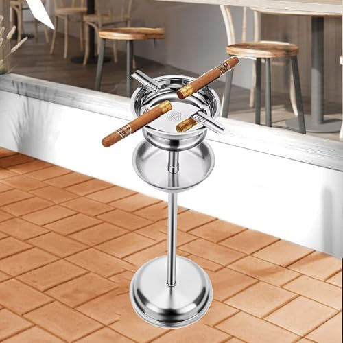 YUZDNM Standaschenbecher Für Draußen, Standaschenbecher, Vertikal, Aus Reinem Kupfer, Zigarettenkippensäule, Antikes Messingfass, Aschenbecher Mit Ständer Für Zigaretten Auf Der Terrasse(Gold)
