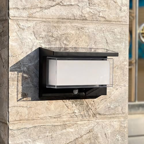 Gonengo Outdoor Solar Light 4 Modes Motion Wall Garden Lights IP65 Waterproof for Outside, Yard, Shed, Fence, Front Door