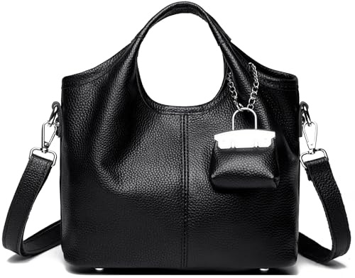 Makukke Damen Handtasche aus Echtleder, Klein Crossbody Schultertasche Ledertasche Elegante Beuteltasche Damen Henkeltasche für Alltag & Büro