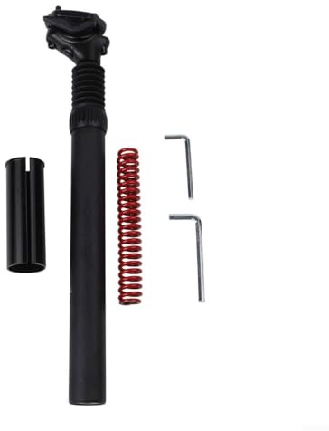 babominimer Reggisella ammortizzante in lega di alluminio, 350 mm, regolabile, con molla di rimbalzo, riduzione delle vibrazioni per un comfort in bicicletta, adatto per 25,4 - 27,2 (34,9 mm di