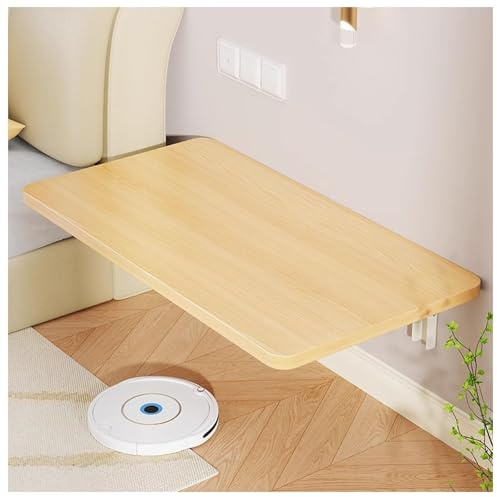 Schwebender Wand-Klapptisch, kompakter 40 x 20 cm großer Tisch für kleine Räume, Heimbüro, Küche, Esszimmer – Weiß, platzsparende Lösung für Arbeit und Studium