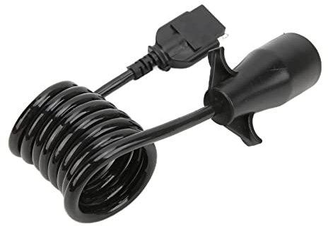 Tbest Adaptador de Conector de Remolque Plano de 7 Pines Redondos a 5, Conexión Fácil para Remolques de Barcos