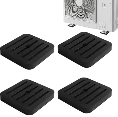 Mini Split Pad 4 Pieces Rubber Damping Feet | Anti Vibration Isolation Pads for Hvac Washer Dryer Refrigerator Freezer Washing Machine Air Compressors Conditioner