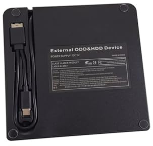 LIFKICH Typec External Dvd Drive USB 3.0 Ultra Thin Multifunctional Optical Drive for Laptop and Desktop with 4mb Buffer and Classic Appearance Design