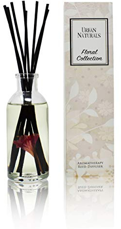 Urban Naturals Reed Diffuser Set, Honeysuckle & Jasmine - Bathroom Décor | Hyacinth, Cassis, Neroli & Geranium, Long Lasting Air Freshener for the Bedroom, Bathroom or Office, Made in the USA