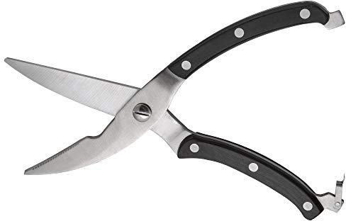KADAX Tijeras de acero inoxidable para aves de corral, pescado, mariscos, huesos, con hoja afilada y mecanismo de bloqueo, 25,2 cm