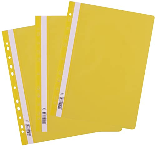 D.RECT - Carpetas archivadoras (A4, polipropileno, 25 unidades), color amarillo