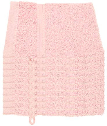 Julie Julsen® Bio Waschhandschuh-Set, 10 Waschhandschuhe in 32 Farben erhältlich weich und saugstark Babyrosa 15x21 cm