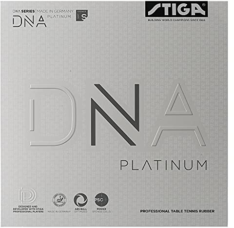 STIGA Table Tennis Rubber DNA Platinum S, 2.3 with Superior Grip and Optimal Spin, Red