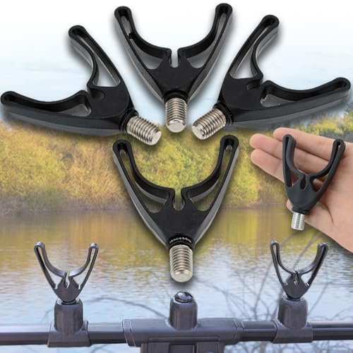 Brateuanoii 4 Stücke Angelrutenauflagen, Angeln Rutenauflage, Zubehör Rutenhalter, Angelrutenauflagen aus Kunststoff, für Match-Angelruten, Bank-Stick, Angelruten-Pod, Rutenhalter, Buzz Bars