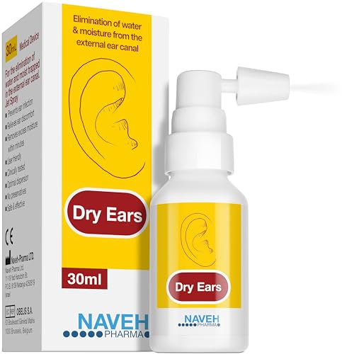 NAVEH PHARMA® Dry Ears | Swimmers Ear Drops Spray - Ear Drying Drops for Swimmers Adults and Kids/Remove Water Trapped in Ears and Hearing Loss (30 ML)