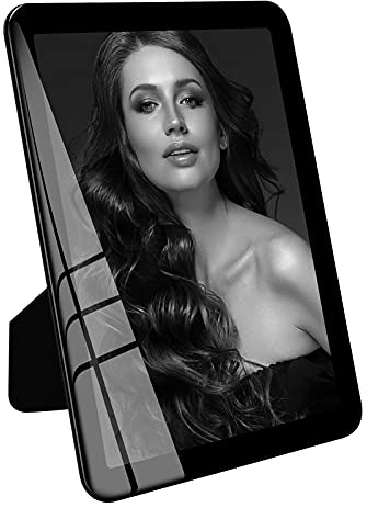 ASEEWO 5×7 Picture Frame Black, Vertical & Horizontal Wall & Tabletop | 5×7 Black Photo Frame with Tempered Glass & Rounded Corners, Perfect for Kids & Family, Living Room Bedroom Hallway Office