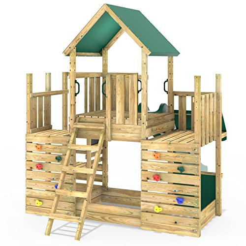 Rebo® Modular Wooden Climbing Frame Adventure Playset - M22 | OutdoorToys | Kids' Outdoor Wooden Garden Play Equipment, Children's Jungle Gym