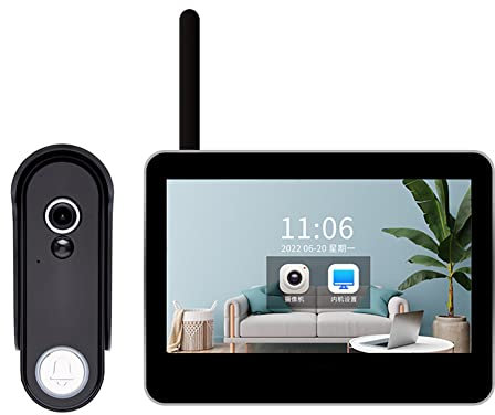 ZYWUOY Sonnette vidéo sans fil WiFi 1080p avec caméra et détecteur de mouvement (PIR)