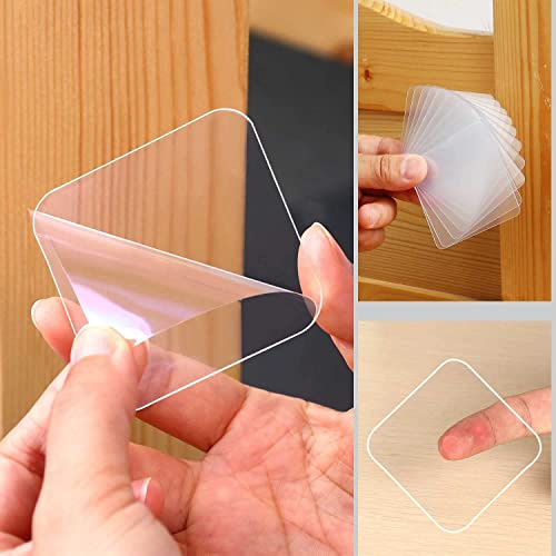MILEQEE 10Pcs Double Sided Sticky Pads Acrylic Adhesive Pads Mounting Pads Large Double Sided Adhesive Pads for Fixed Photo Frame 60mm×60mm | 10 Pack 6 x 6 cm, Heavy Duty Nano Sticky Pads for Walls, Tiles, Home Decor and DIY Crafts