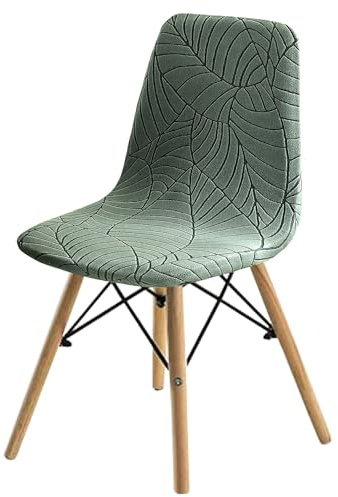 Coprisedie Con Schienale 2/4/6 Pezzi, Copri Sedie Da Cucina, Coprisedie Elasticizzato, Coprisedia Antigraffio Gatto, Copri Sedia Soggiorno, Coprisedie Universali Sala Da Pranzo(Bean Green,Set of 4)