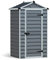 Canopia by Palram Garden Skylight Tool Shed 4 x 3 Metal 121 x 90 cm Dark Grey Polycarbonate Panels Rust Resistant UV Protection