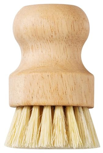 1 Pieza Madera Cepillo para Verduras,Cepillo Fregar Platos,Limpieza Utensilios Cocina para Platos Ollas Sartenes Fregaderos de Sartén Frutas,Fácil Patatas Cerdas de Sisal
