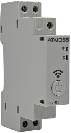 RASMACOR | Interruttore orario astronomico digitale WiFi RLJ-008 | Orologio giornaliero/settimanale - multifunzione con prenotazione WiFi 1CH 16A | CA/CC 48-240V (AC 50/60Hz) | 1 modulo | Dimensioni