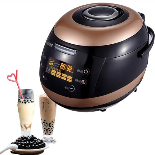 Annuod Pentola per Perle Commerciale Completamente Automatica da 900 W, Macchina per tè al Latte Tapioca Perlata Elettrica, Fornello per Teiera al Latte da 5 Litri, Scalda Alimenti per Panetteria