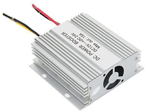 Auto-Power-Booster, DC 12 V Bis 24 V, Auto-Booster, 15 A, 360 W, Aluminiumlegierungsgehäuse, DC 12 V Bis 24 V, Sicher, Stabil, DC-Power-Booster für PKW, LKW