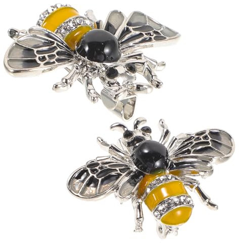 Yardenfun 2stücke Bienenbrosche Vintage Damenbrosche Pulloverbrosche Schalbroschennadel Dekorative Broschennadel Anstecknadel Für Kleidung Kleidungsornament Kreative Brosche Broschengeschenk