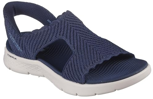 Skechers dam T-rem platt sandal, Marinblått Xsp, 37 EU