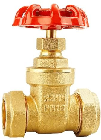 Brass 15/22/28 mm Ferrule Union Gate Valve Tap Water Meter Front Clamp Sleeve Open-stem Gate Valve Main Valve Switch Valve Pipe Fitting(28)