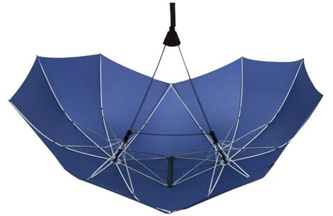 KACCDE Parapluie double confortable pour couple avec auvents faciles à utiliser pour les excursions en plein air