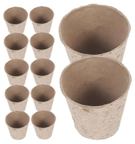 Happyyami 100piezas Kit De Macetas De Turba Bandeja De Germinación Vaso De Pulpa Disco Biodegradable Fertilizante Orgánico