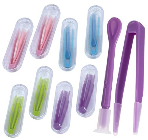 Molygar 8Pcs Contact Lens Applicator Kit – Portable Contact Lens Remover, Tweezers with Storage Case for Handling – Easy Lens Handling for Daily Use