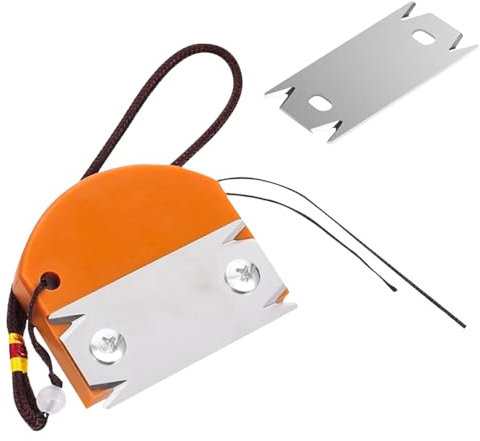 KUWUNG Taglierina Bordi per Legno, Portatile Impiallacciati Taglierina Bordi con 1 Lama Ricambio e 1 Cinghia Polso, Mini Antiscivolo Pialla Mano Legno, Pialla Bordi per Legno, PVC, ABS