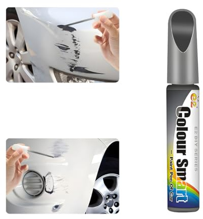 CGEAMDY 1Pc/12ml Penna per Ritocco Auto, Penna Ritocco Carrozzeria, Pennarello Universale Impermeabile, Pennarello per Ritocchi Ruote Auto, per Graffi Auto, Moto, Biciclette, Cerchi in Lega (Grigio)