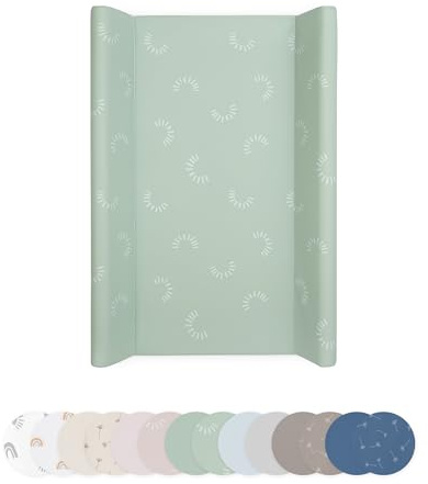 Ehrenkind® Abwaschbare Wickelauflage - Hygienisch, Sicher und Vielseitig in Jade Gemustert | Wickelauflage 50x70 | Wickelunterlage | Wickeltischauflage abwaschbar