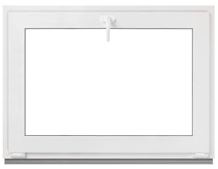 Framex Källarfönster 70 x 45 cm, vippfönster insida/utsida vit, dubbelglas 32 mm, PVC för källare, garage, verkstad och trädgårdshus