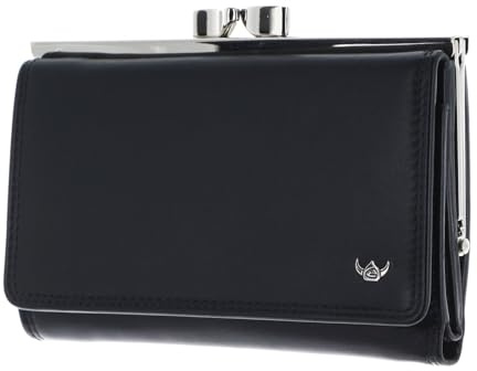 Golden Head Leder Geldbörse Polo RFID Protect Bügelbörse 2157 Schwarz