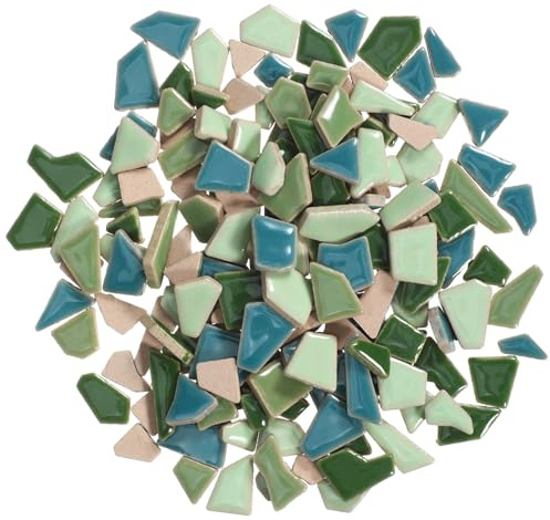 Alipis Frammenti di Piastrelle di Mosaico Mosaico Smaltate 200 G Irregolari e Colorati per Fai da Te Artigianali per Decorazioni Creative e Regali Casa