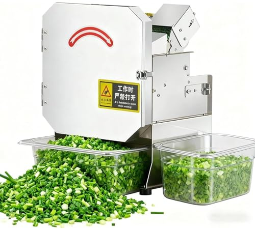 Cortador automático de verduras, cortador de verduras de alta eficiencia con grosor ajustable para jengibre, chile, apio, perejil, champiñones