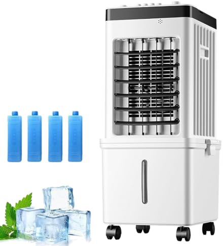 Aires Acondicionados Portátiles Sin Ventilación, Enfriador De Habitación 3 En 1 Con Control Remoto, Tanque De Agua De 15 L, 3 Velocidades, Temporizador De 7,5 H, Unidad De Aire Acondi Mechanical Type