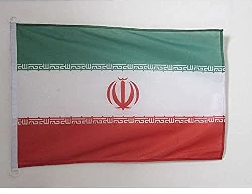 AZ FLAG Iran Boat Flag 45x30 cm Mesh Polyester Plastic Rings