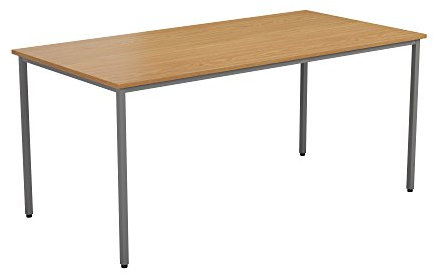 Office Hippo Office Table - Sturdy & Robust Computer Table, Height Adjustable, Oak, 120 x 80 x 73 cm