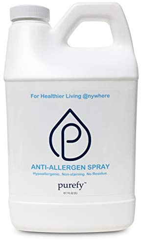 PUREFY Anti-Allergen Spray (68oz Refill), Hypoallergenic. Eliminate Allergens and Odor. Baby Safe. Unscented. No Residue. Asthma & Allergy Safe for Babies & Pets. Allergen Reducer for Healthier Life!
