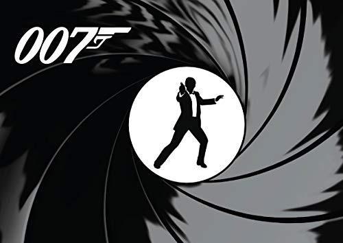 Spectre #3 - Póster A4 sin marco, película de espías de James Bond, logotipo de estrella de cine en blanco y negro, famoso actor de Daniel Craig 007, imagen para dormitorio, decoración de pared