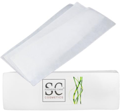 Vliesstreifen für Warmwachs und Zuckerpaste [100 Stück] Sanfte & Robuste Vlies-Enthaarungsstreifen für effektive Depilation an Beinen, Armen, Brust, Rücken, Achseln, Intimbereich & Gesicht