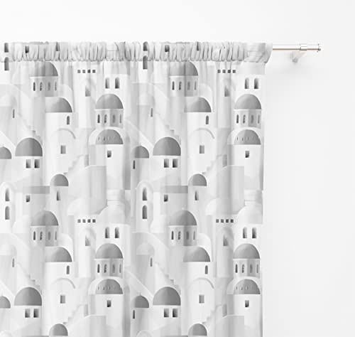 Tex family Tenda tendaggio confezionata Made in Italy cm. 150X280 per Tutti i Tipi di Bastone e binari Tende Santorini Grigio