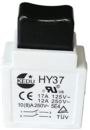 HY37 HY37B Interrupteur à gâchette anti-poussière avec verrouillage sans verrouillage pour tondeuse électrique portable de jardin, lot de 2 (HY37)
