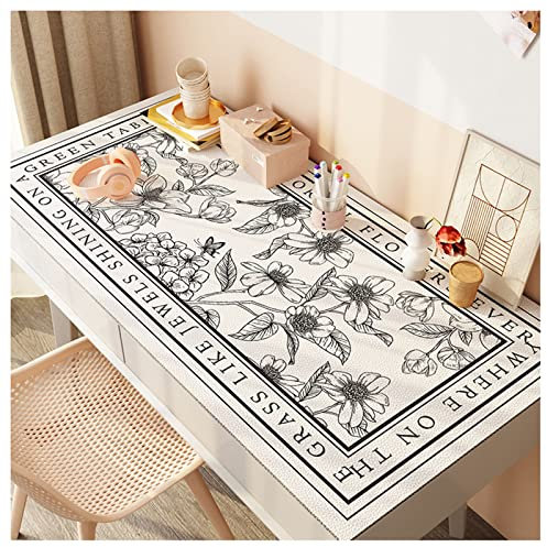 PPGE Home Leder Schreibtischunterlage Groß, PU-Leder-Schreibtischmatte, Large Mousepad, Abwischbar Tischauflage Schreibtisch Tischmatte, übergroßer Tischmausunterlage(Size:80 * 120cm,Color:C)