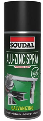 Soudal 3x Zinkspray schnelltrocknend Rostschutz Korrossionsschutz Eisen Stahl Metalle Matt/Glänzend 400ml Dose (GLÄNZEND)