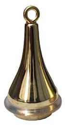 Tendicorda campanella Nichel Tendifilo peso filo bastone tenda accessori ricambi (oro lucido)